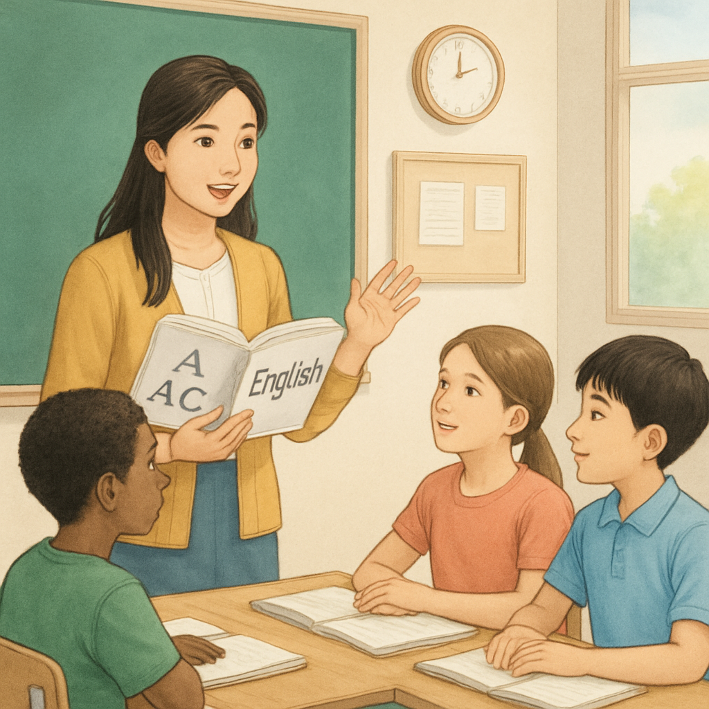 영어 몰입 교육 이미지