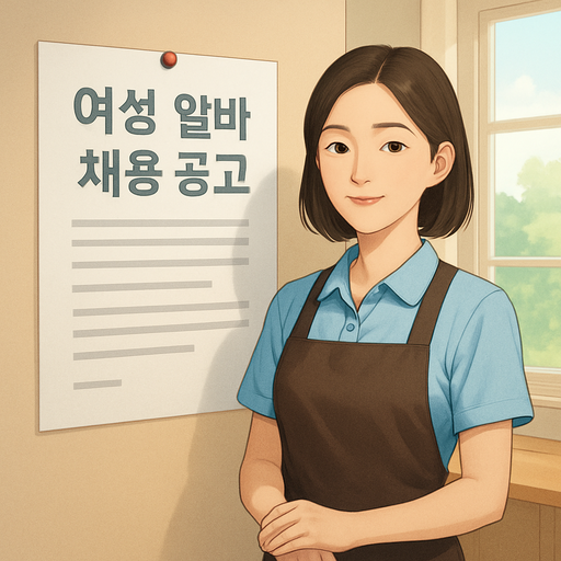 여성 알바 채용 공고 이미지